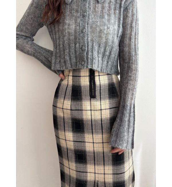 LAGUNAMOON「ロービングチェックナロースカート」|スカート|