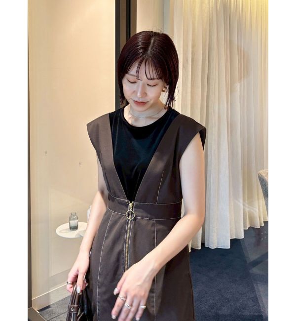 LAGUNAMOON「【別注Dickies】ZIPジャンパースカート」|ジャンパースカート|