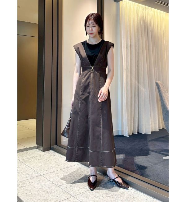 LAGUNAMOON「【別注Dickies】ZIPジャンパースカート」|ジャンパースカート|