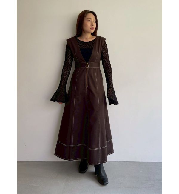 LAGUNAMOON「【別注Dickies】ZIPジャンパースカート」|ジャンパースカート|