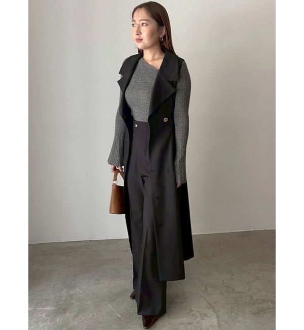 LAGUNAMOON「メタルボタンテーラードジャンパースカート」|ワンピース|ブラック