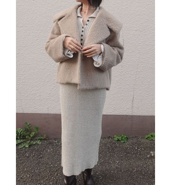 LAGUNAMOON「ラメブレンドレースカフスニットワンピース」|ワンピース|