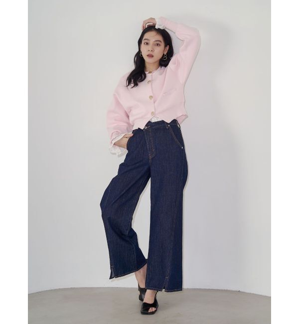 LAGUNAMOON「ワイドフレアデニムパンツ」|デニム|