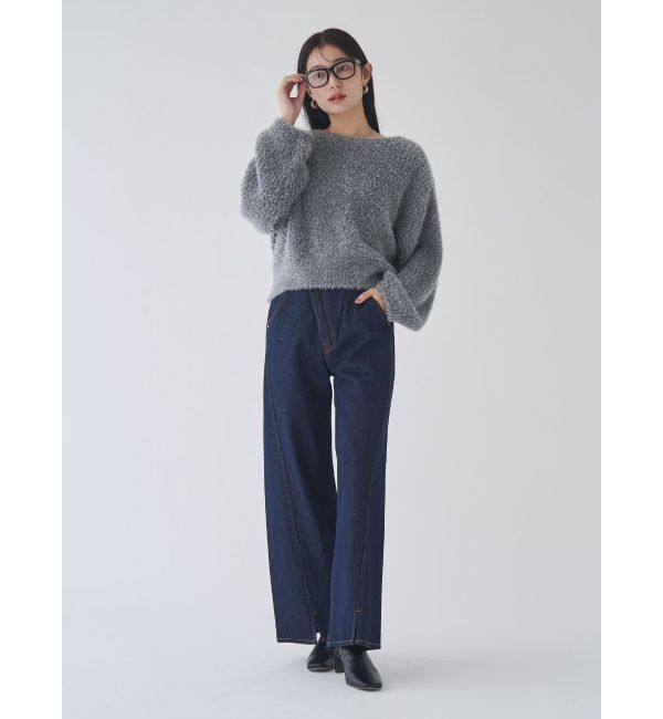 LAGUNAMOON「ワイドフレアデニムパンツ」|デニム|