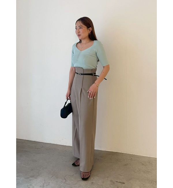 LAGUNAMOON「バイカラーライトベルトパンツ」|その他|