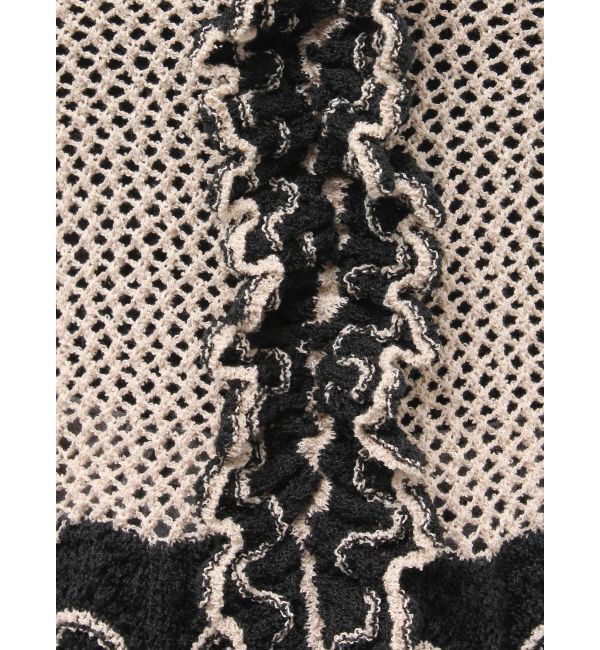 LAGUNAMOON「フリルデザインノースリニットプルオーバー」|ニット・セーター|