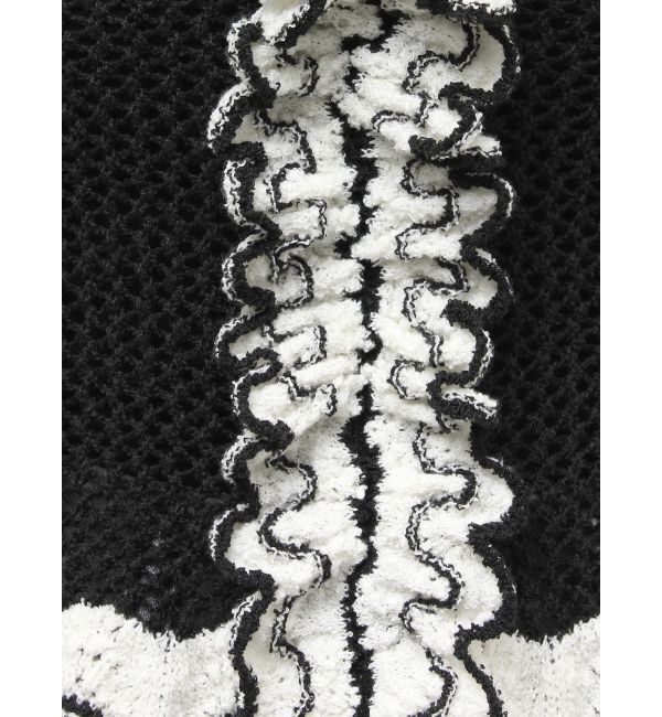 LAGUNAMOON「フリルデザインノースリニットプルオーバー」|ニット・セーター|