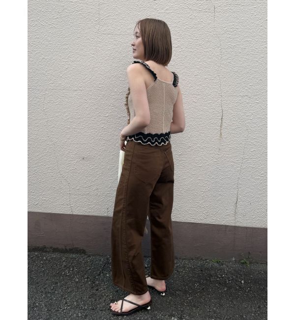 LAGUNAMOON「フリルデザインノースリニットプルオーバー」|ニット・セーター|