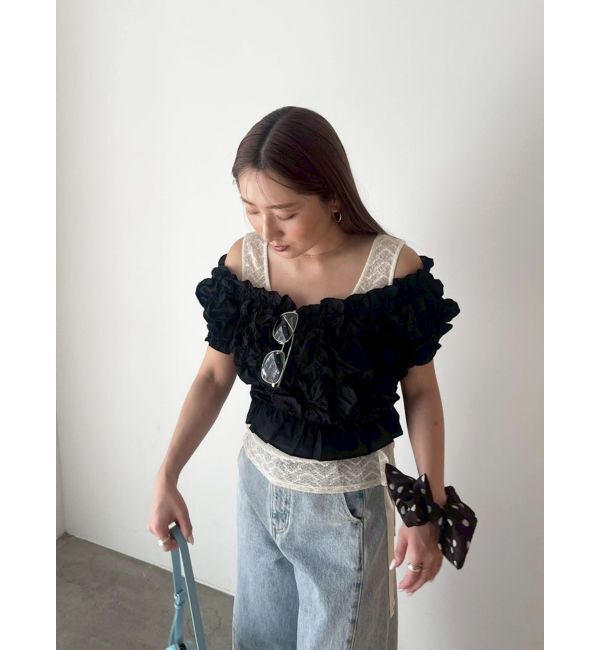 LAGUNAMOON「ドロストレースカットトップス」|Tシャツ・カットソー|