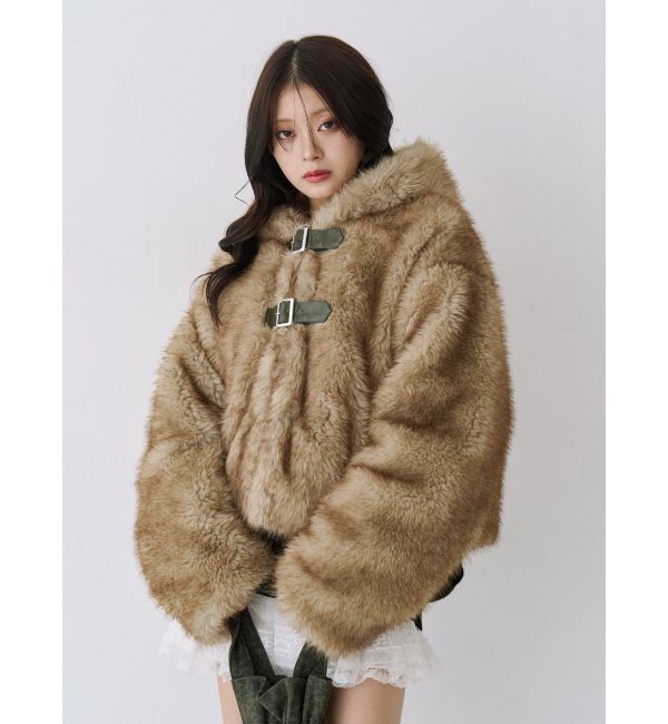 jouetie「ベルトフードファージャケット」|ブルゾン・スタジャン|