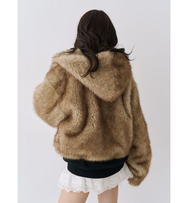 jouetie「ベルトフードファージャケット」|ブルゾン・スタジャン|