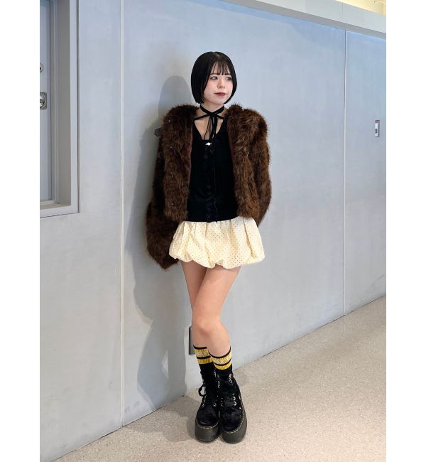 jouetie「ベルトフードファージャケット」|ブルゾン・スタジャン|