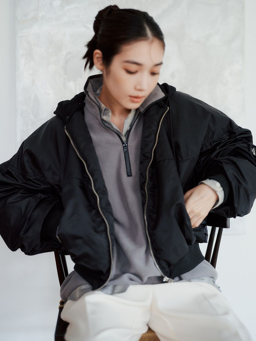 emmi atelier「【10th】emmiロゴジャガードゴムタックパンツ」|チノ|