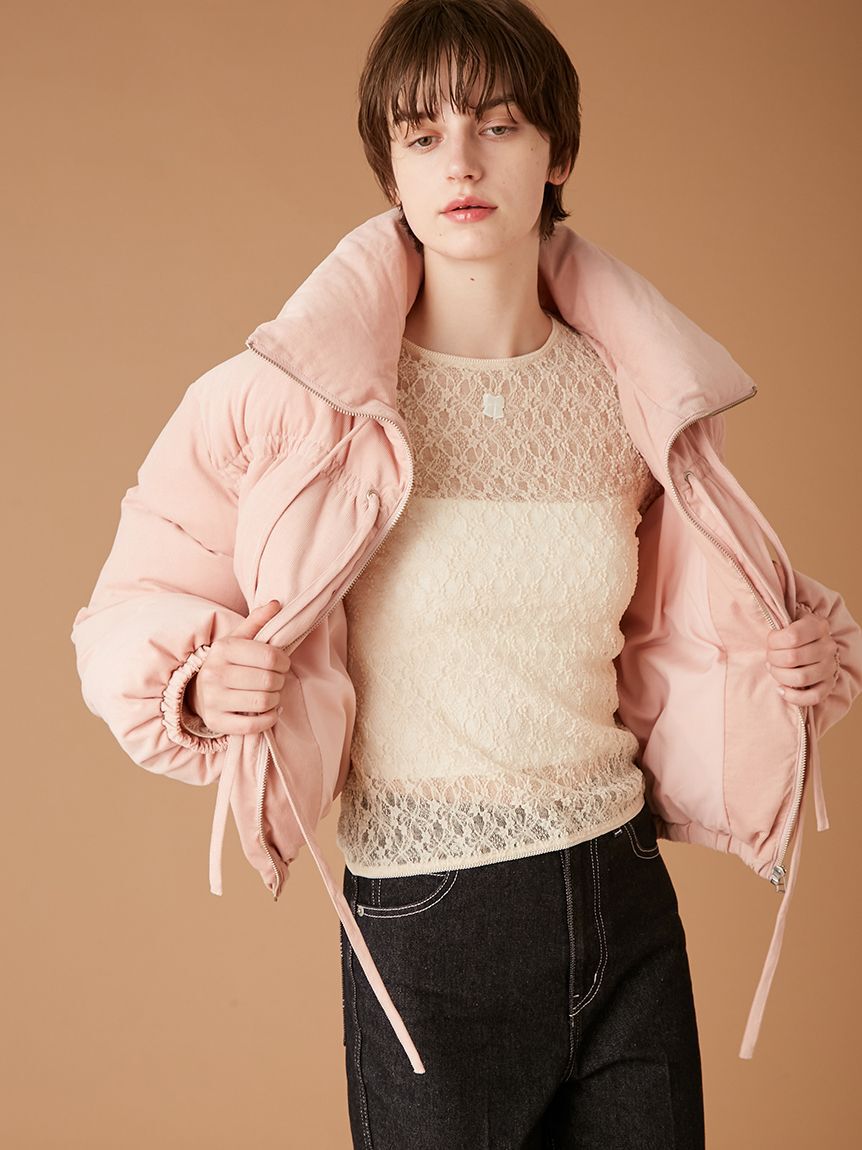 FURFUR「コーデュロイリボンショートパディングジャケット」|ダウン|