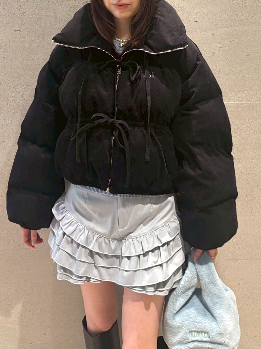 FURFUR「コーデュロイリボンショートパディングジャケット」|ダウン|