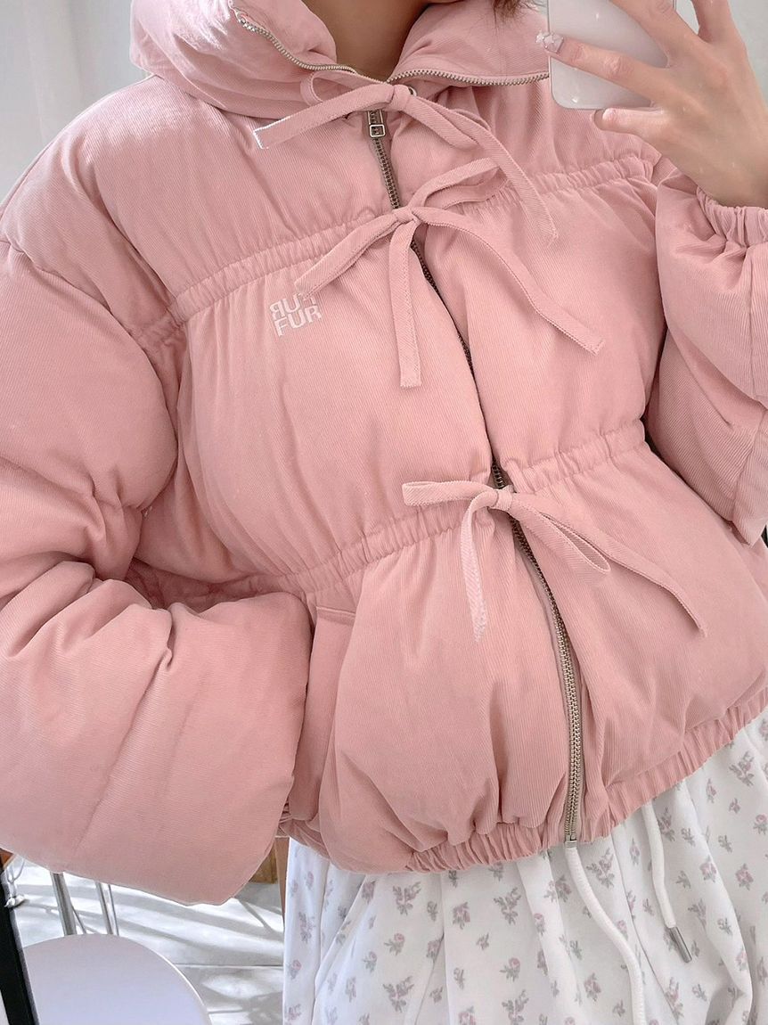 FURFUR「コーデュロイリボンショートパディングジャケット」|ダウン|