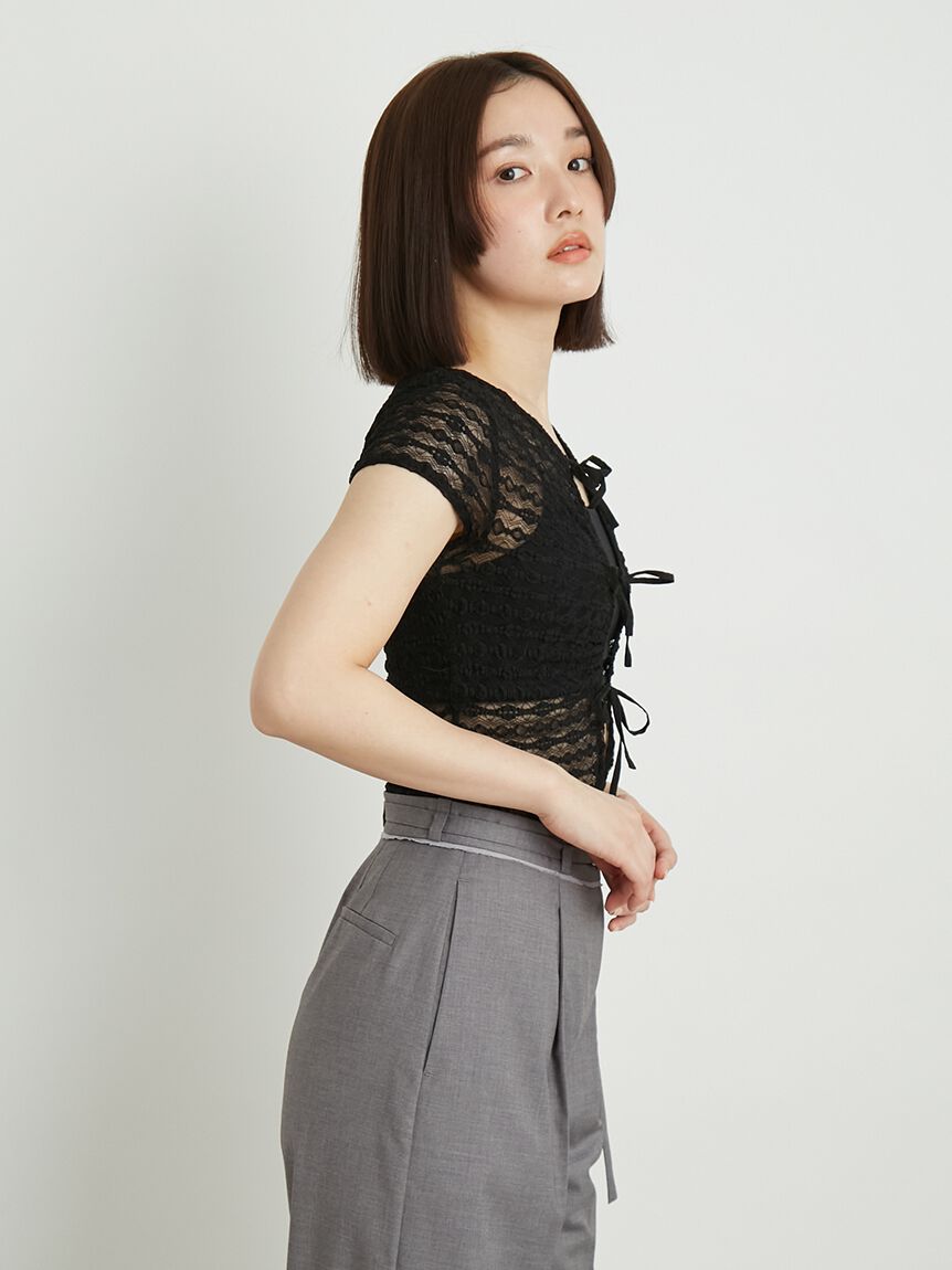 LILY BROWN Lingerie「【LILY BROWN Lingerie】レーシーリボンボディスーツ」|Tシャツ・カットソー|