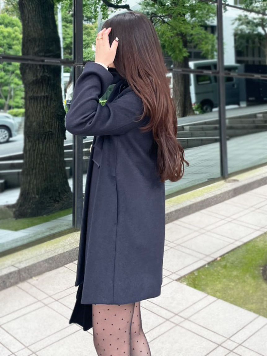 LILY BROWN「【WEB限定カラー】[L.B CANDY STOCK]Aラインビジューリボンコート」|ノーカラージャケット|