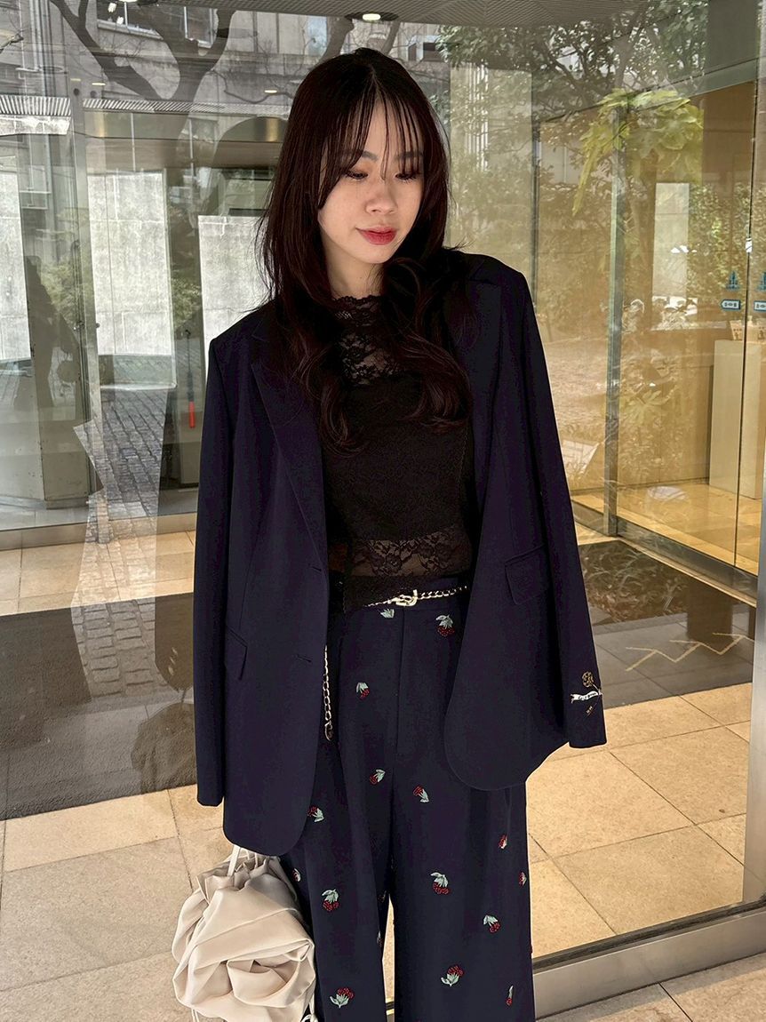 LILY BROWN「【LILY BROWN&times;KEITA MARUYAMA】sakuraエンブロイダリートラウザーズ」|チノ|