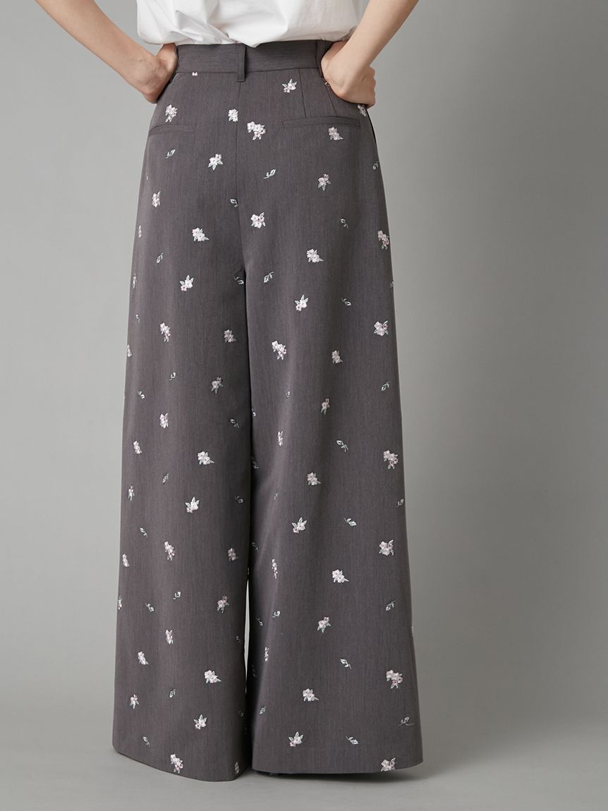 LILY BROWN「【LILY BROWN&times;KEITA MARUYAMA】sakuraエンブロイダリートラウザーズ」|チノ|