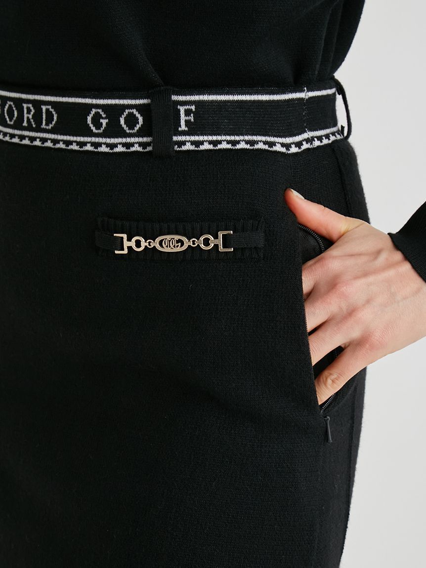 CELFORD「【CELFORD GOLF】　ビット付きニットプリーツスカート」|スカート|