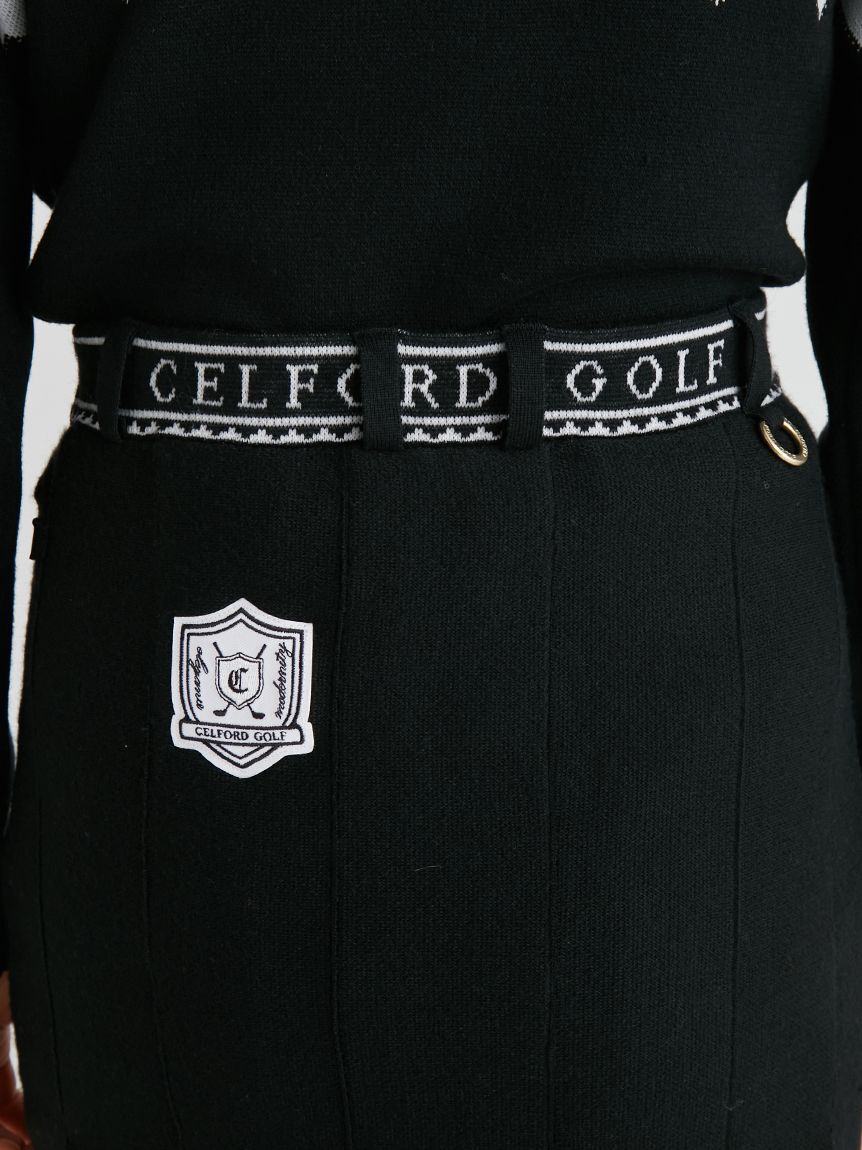 CELFORD「【CELFORD GOLF】　ビット付きニットプリーツスカート」|スカート|