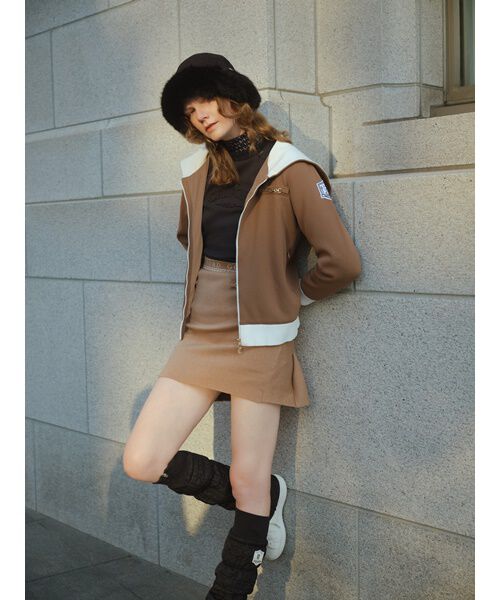 CELFORD「【CELFORD GOLF】　ビット付きニットプリーツスカート」|スカート|