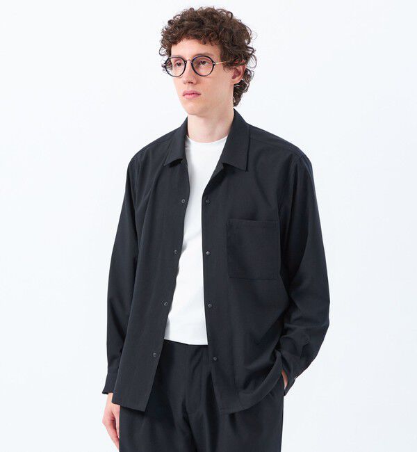 MACKINTOSH PHILOSOPHY「トロッター シャツカバーオール エクストラファイントロピカル」|ブルゾン・スタジャン|ネイビー