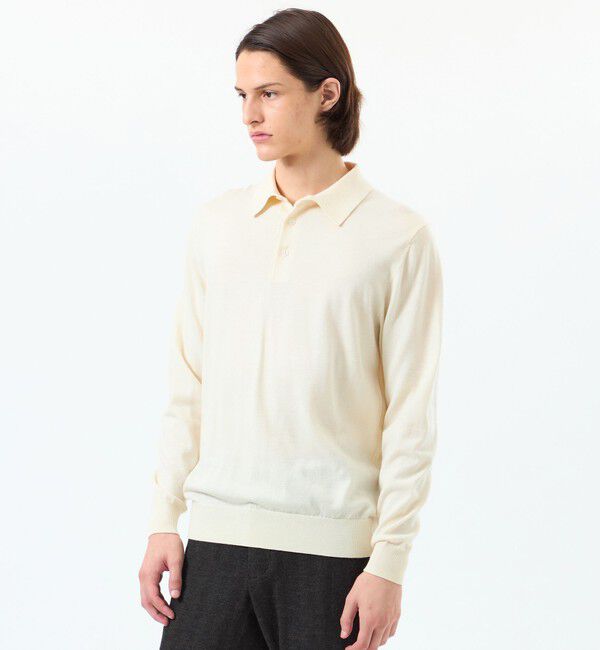 MACKINTOSH PHILOSOPHY「ハイゲージ天竺 ニットポロ」|ニット・セーター|オフホワイト