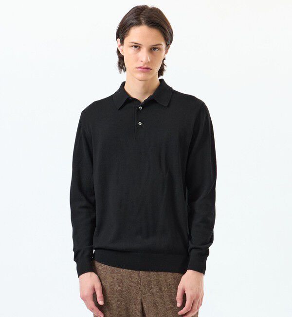 MACKINTOSH PHILOSOPHY「ハイゲージ天竺 ニットポロ」|ニット・セーター|ブラック