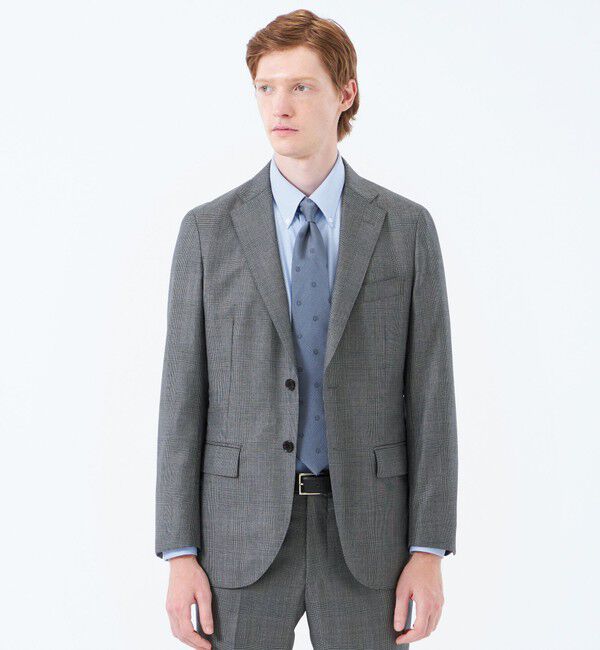 MACKINTOSH PHILOSOPHY「トロッター ジャケット#108 ウール混グレンチェック」|テーラードジャケット|グレー