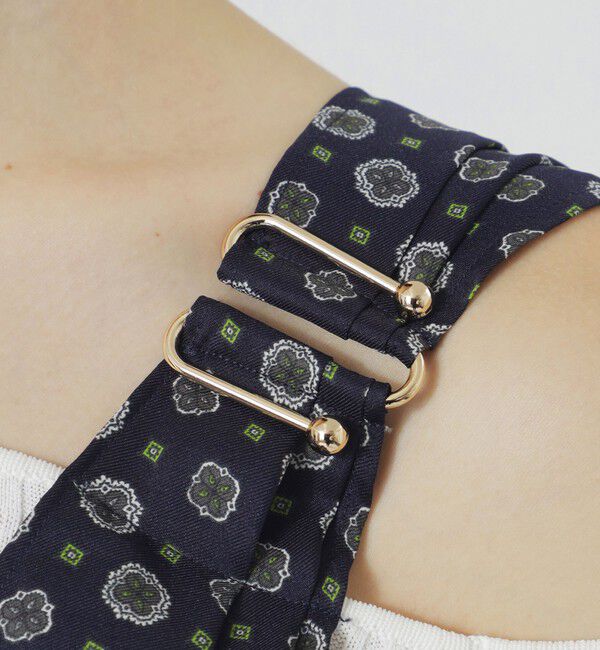  「スカーフコンビカットアウトニット」|ニット・セーター|