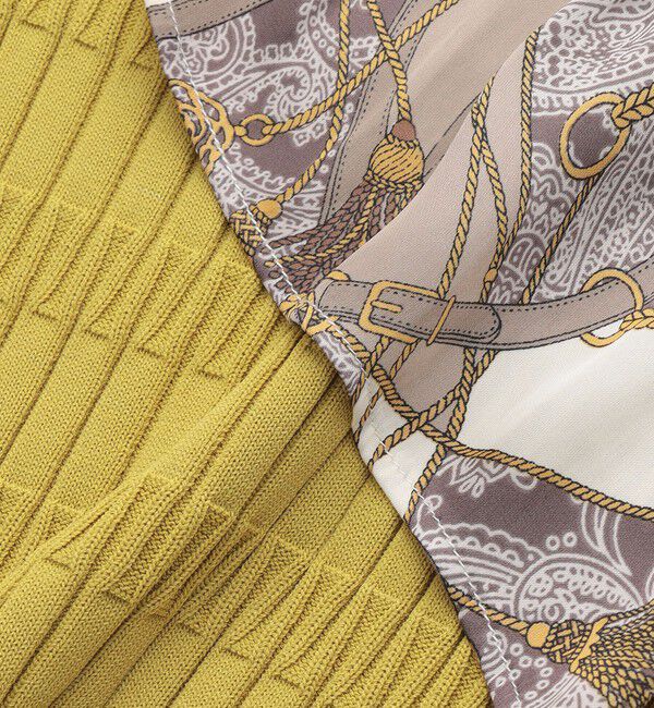  「スカーフコンビカットアウトニット」|ニット・セーター|