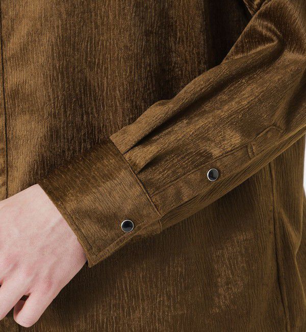  「エンボスベロアシャツアウター」|シャツ・ブラウス|