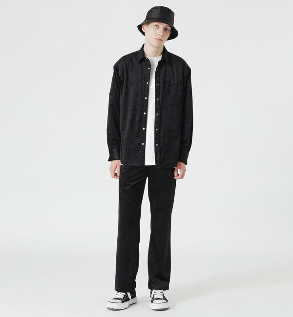  「エンボスベロアシャツアウター」|シャツ・ブラウス|