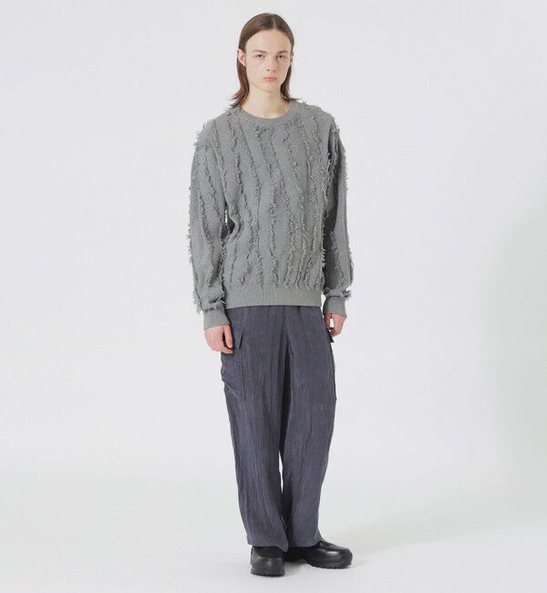  「バーティカルカットジャカードプルオーバー」|ニット・セーター|
