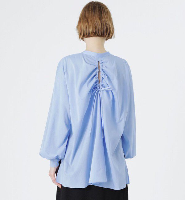  「リネンミックスギャザーブラウス」|シャツ・ブラウス|