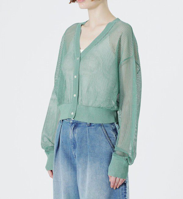  「メッシュニットカーディガン」|ニット・セーター|