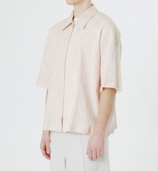  「ペタルムヨーリューストライプジップアップシャツ」|シャツ・ブラウス|