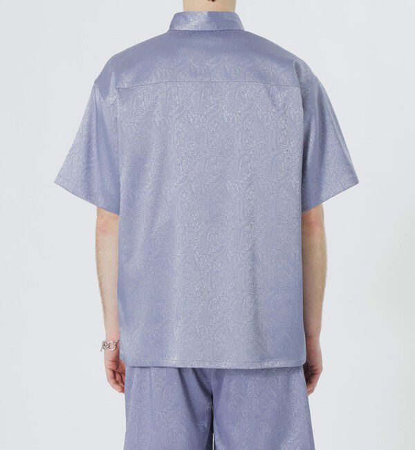  「サテンジャカードショートスリーブシャツ」|シャツ・ブラウス|