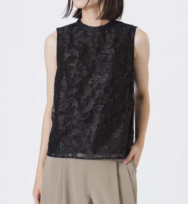  「ノースリーブレースブラウス」|シャツ・ブラウス|