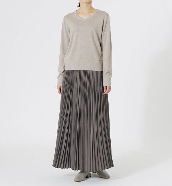  「ラメハイゲージVネック」|ニット・セーター|