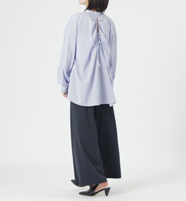  「リネンミックスギャザーブラウス」|シャツ・ブラウス|