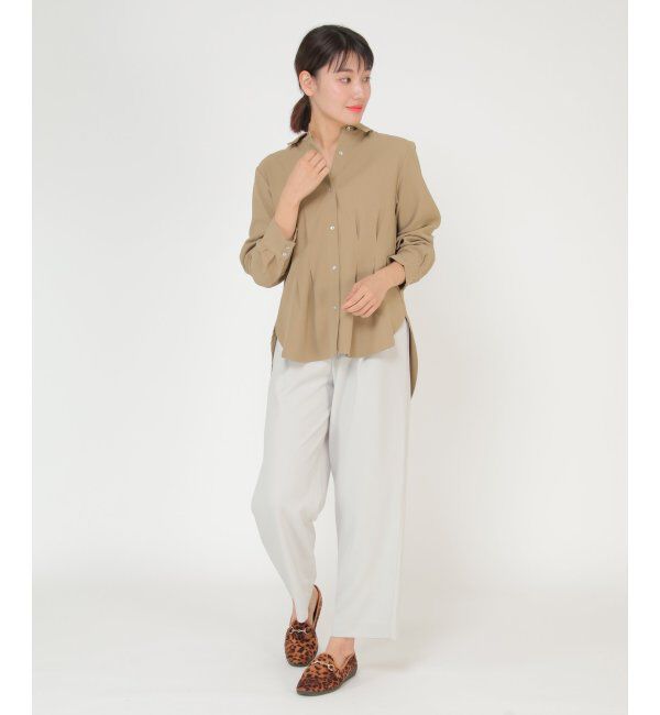 IKKA LOUNGE「ウエストタックブラウス」|シャツ・ブラウス|