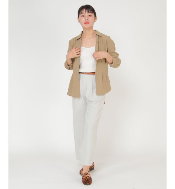 IKKA LOUNGE「ウエストタックブラウス」|シャツ・ブラウス|