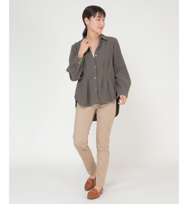 IKKA LOUNGE「ウエストタックブラウス」|シャツ・ブラウス|