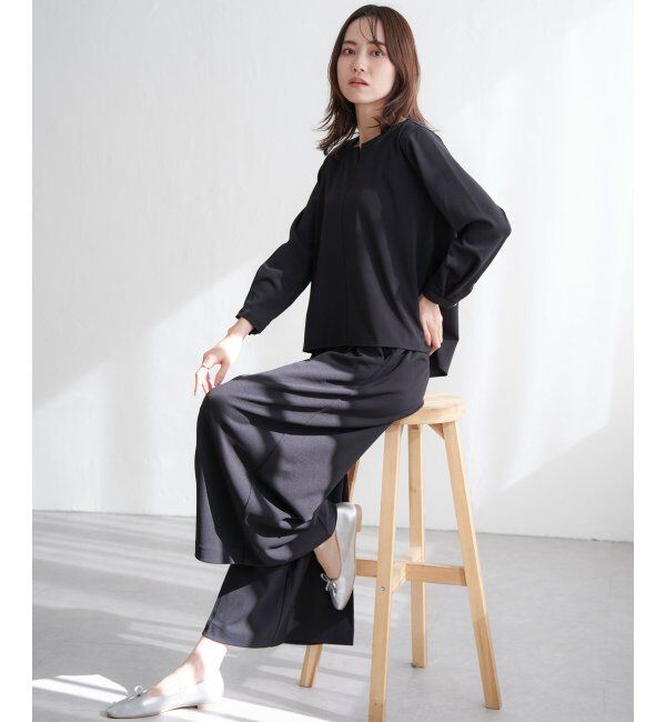 IKKA LOUNGE「GOKU楽 長袖フレアセット」|ワンピース|