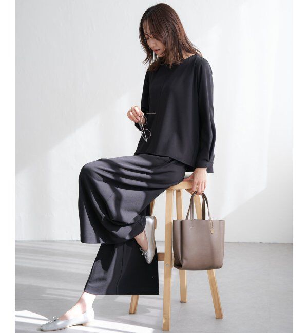 IKKA LOUNGE「GOKU楽 長袖フレアセット」|ワンピース|