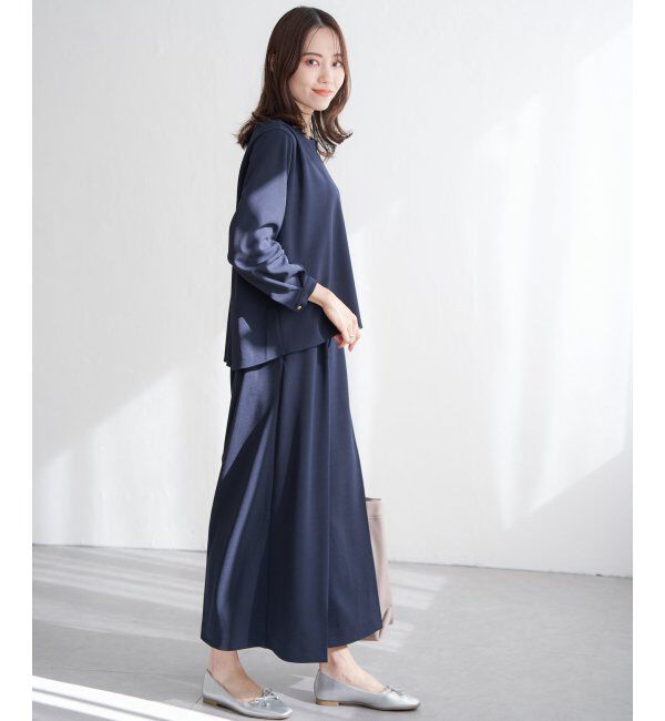 IKKA LOUNGE「GOKU楽 長袖フレアセット」|ワンピース|