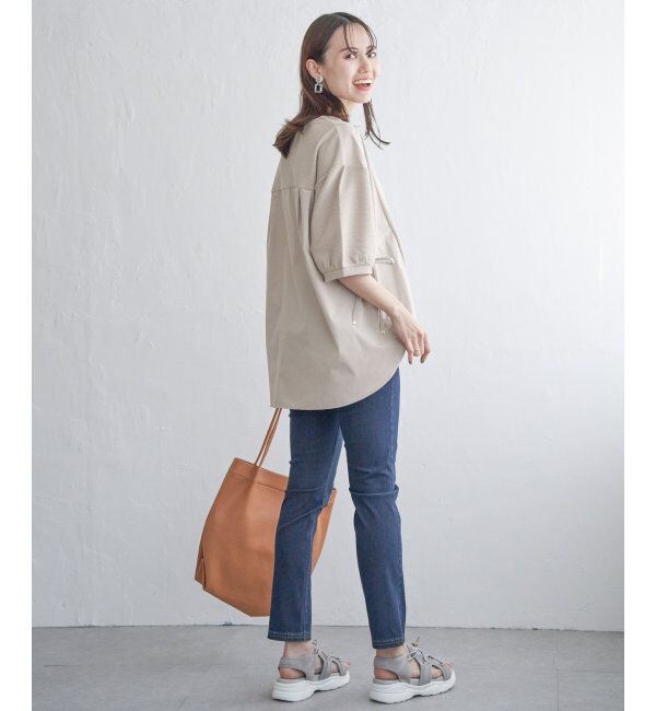 ikka「異素材切り替えサイドリボンプルオーバー」|その他|